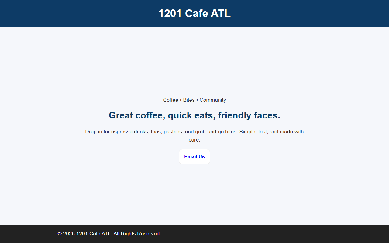1201cafeatl.com screenshot