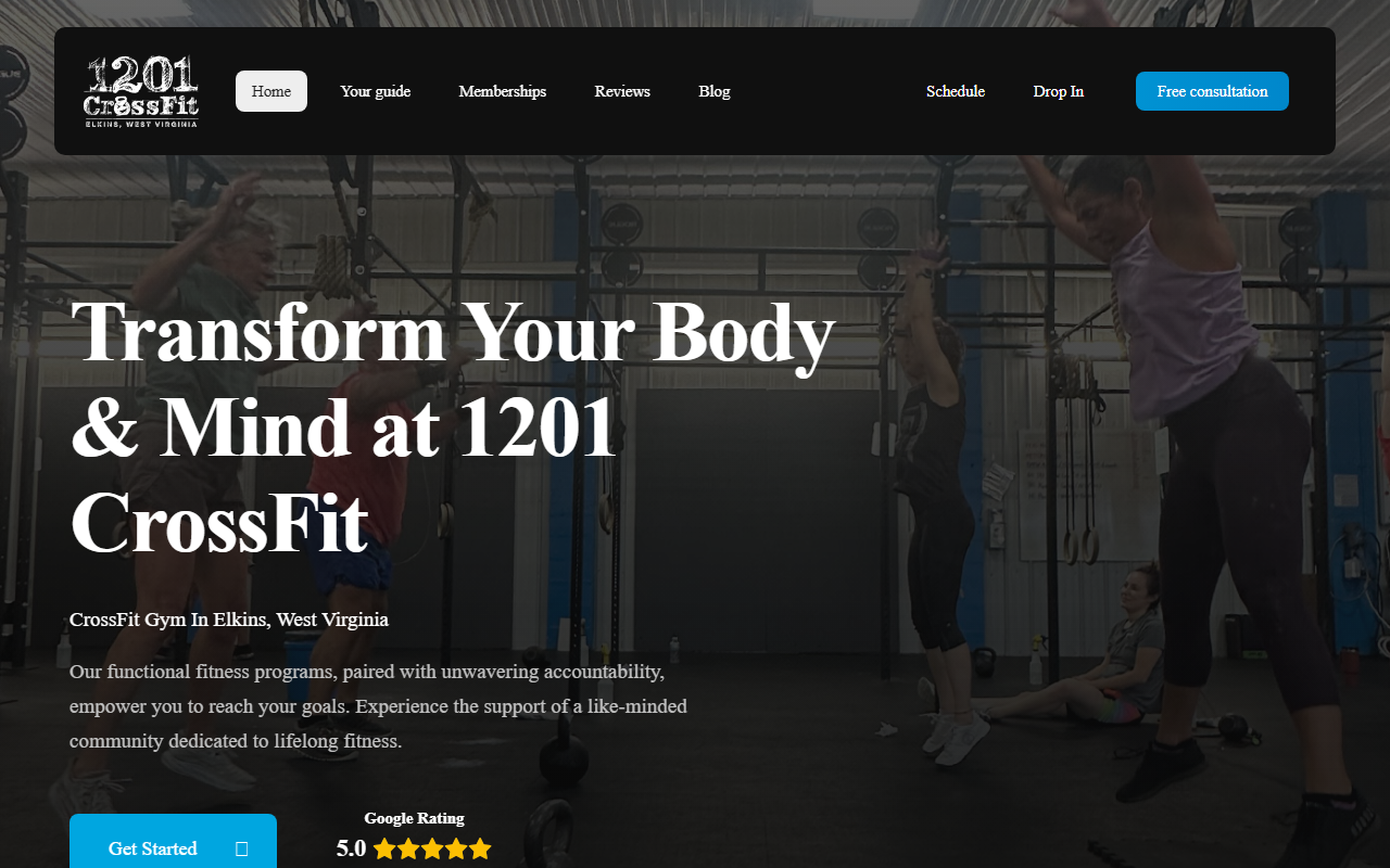 1201crossfit.com screenshot