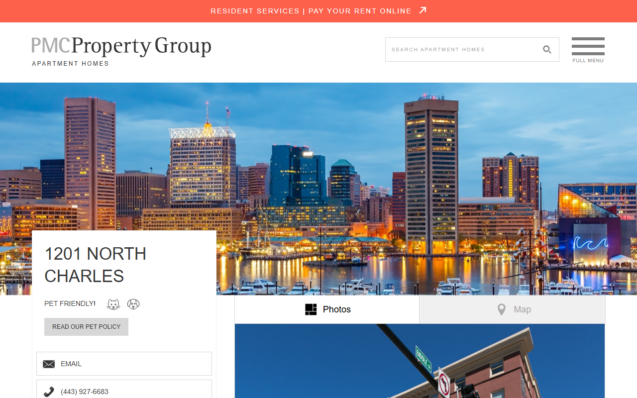 1201northcharles.com screenshot