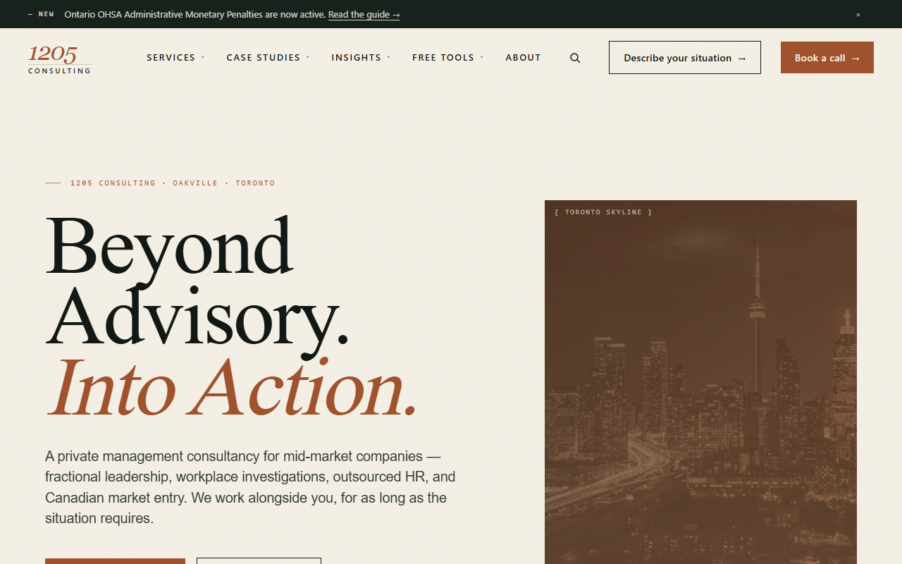 1205consulting.com screenshot
