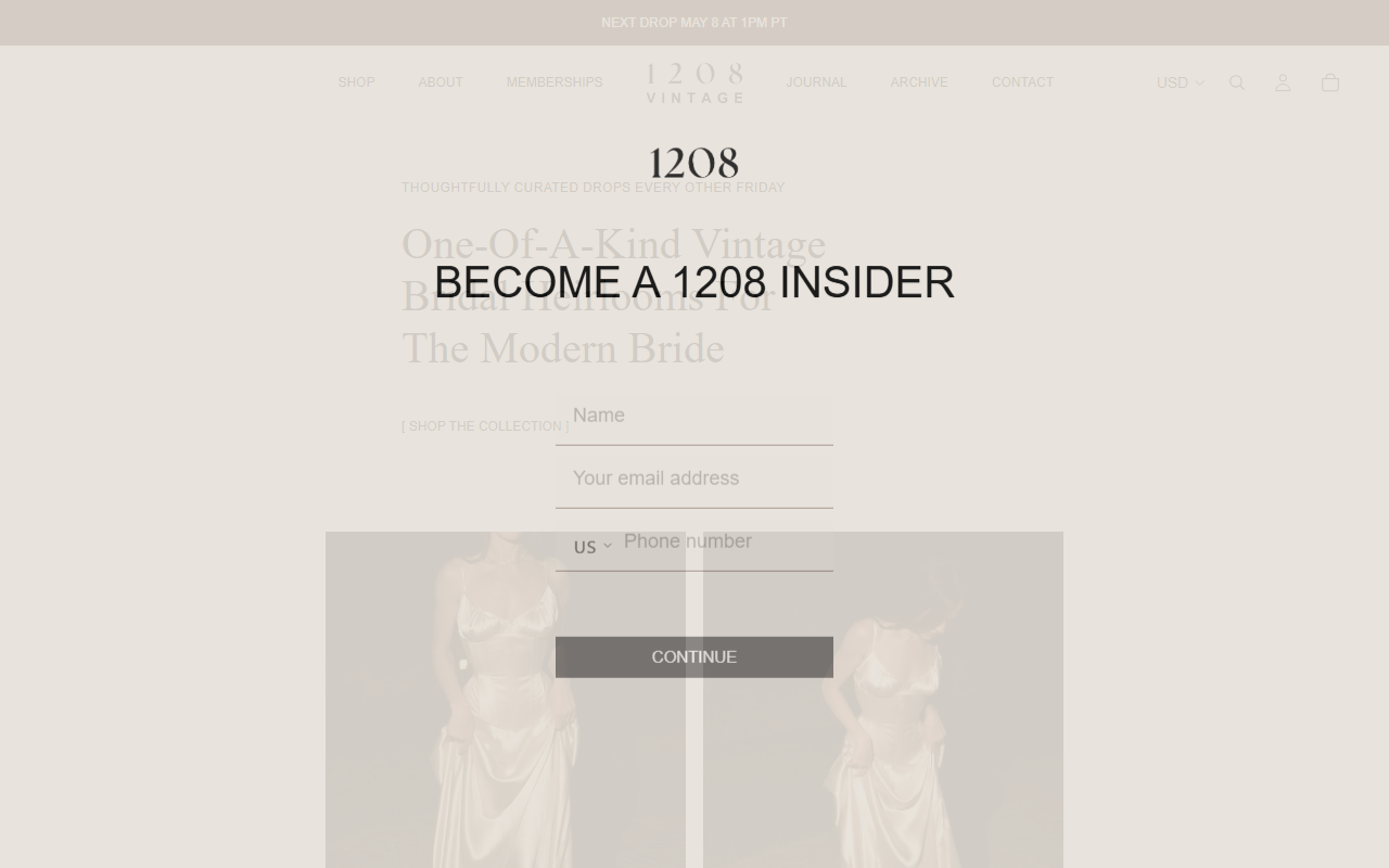 1208vintage.com screenshot