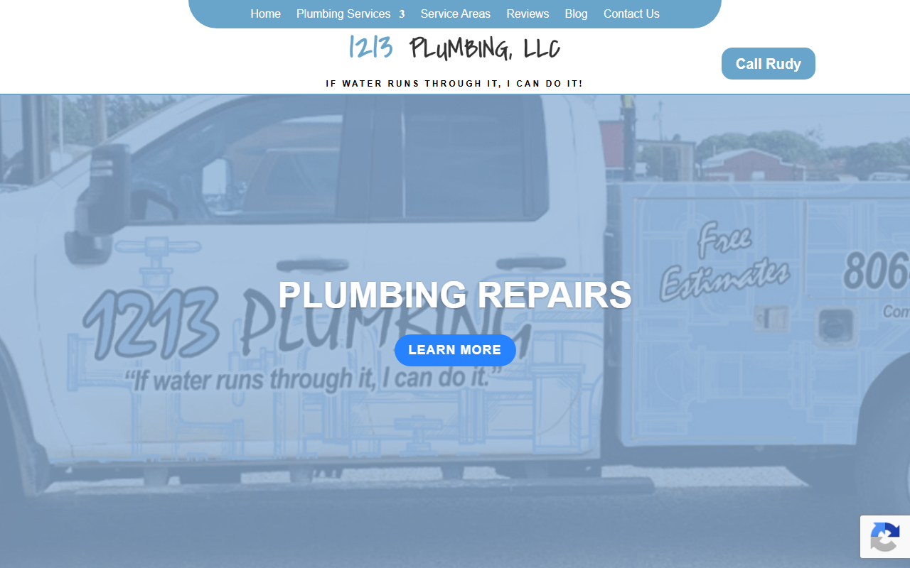 1213plumbing.com screenshot