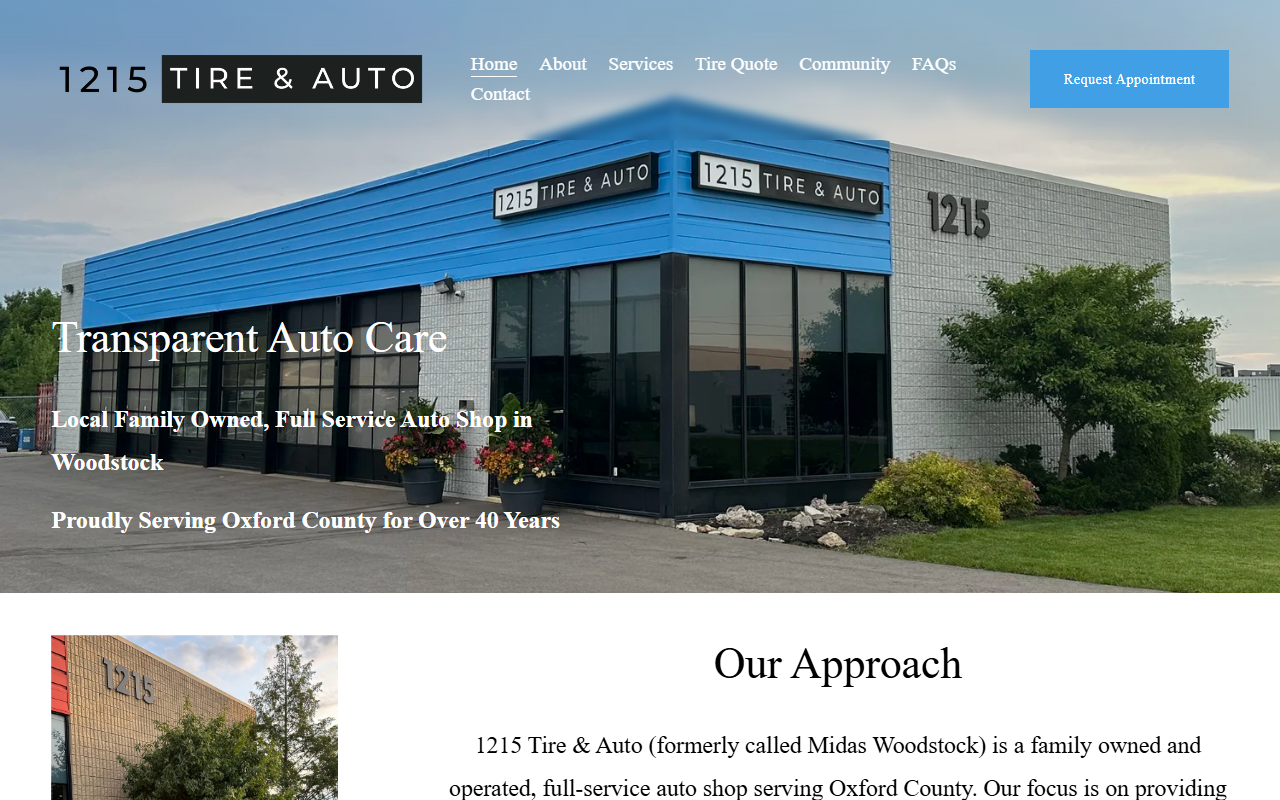 1215tireandauto.com screenshot