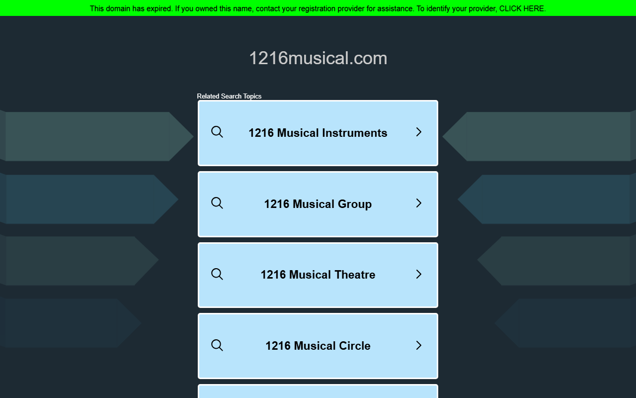 1216musical.com screenshot