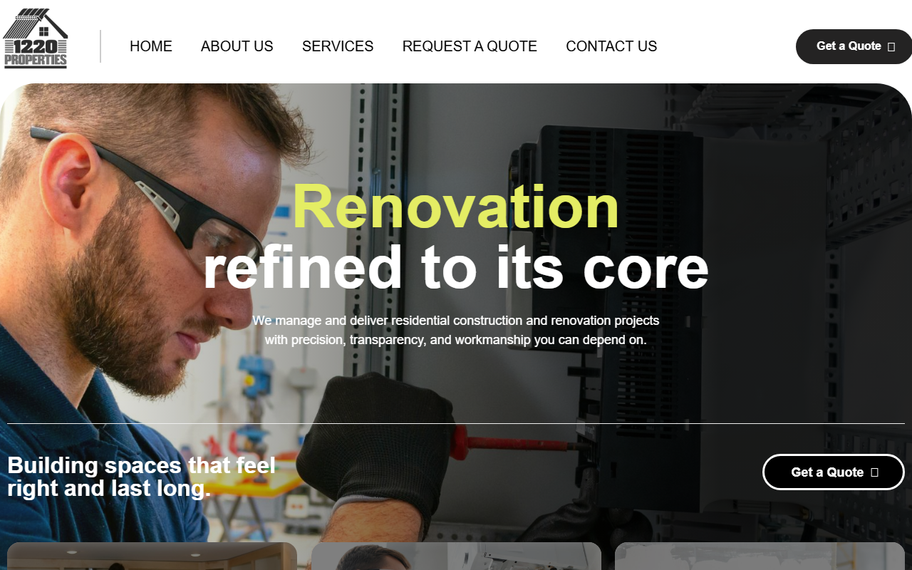 1220properties.com screenshot