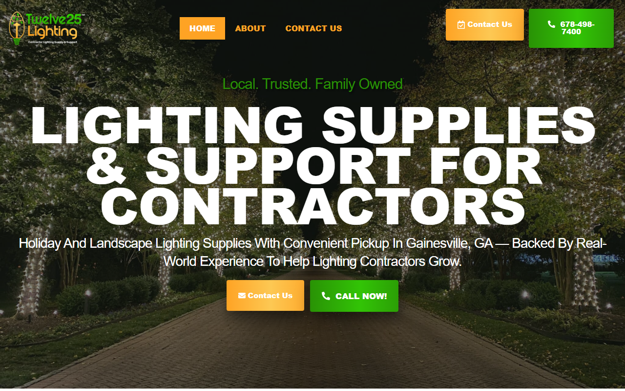 1225lighting.com screenshot