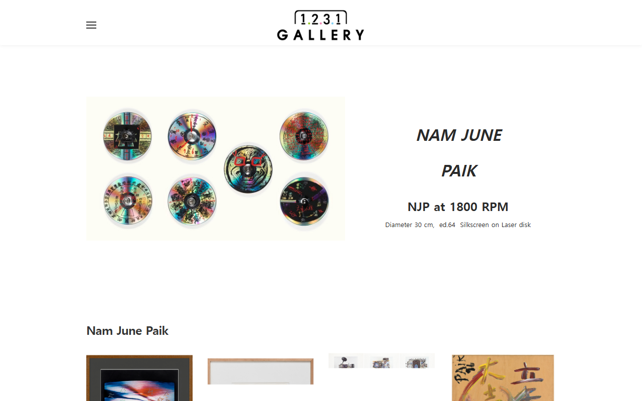 1231gallery.com screenshot