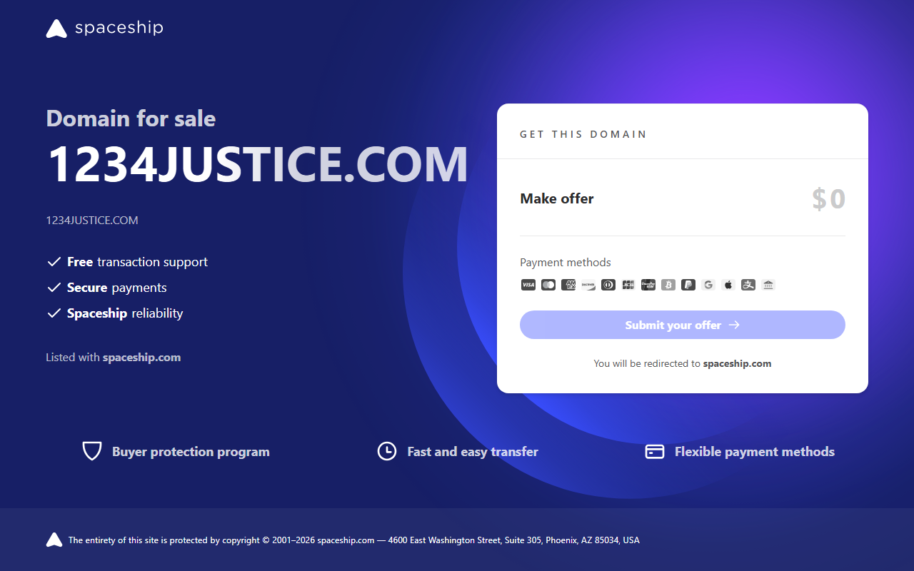1234justice.com screenshot