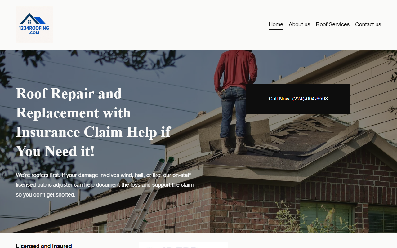 1234roofing.com screenshot