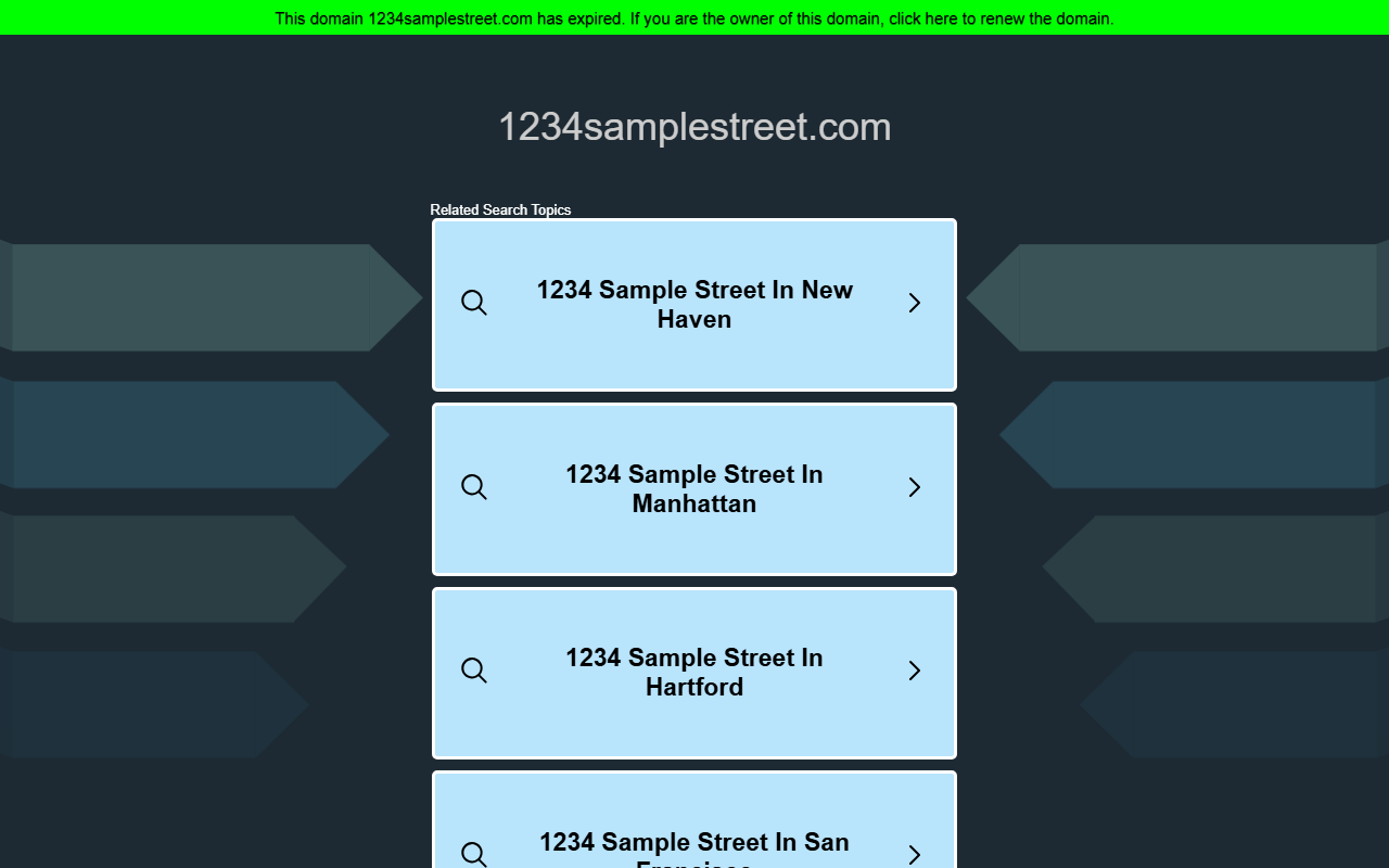 1234samplestreet.com screenshot
