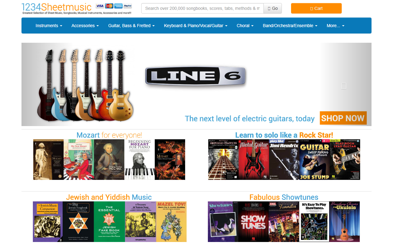 1234sheetmusic.com screenshot