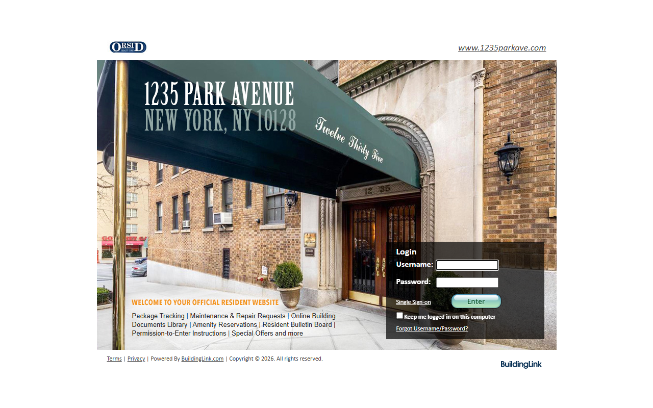 1235parkave.com screenshot