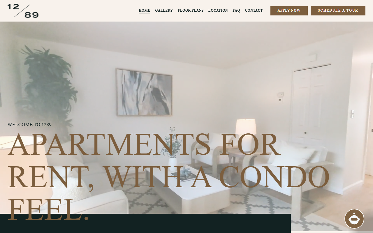 1289apartments.com screenshot