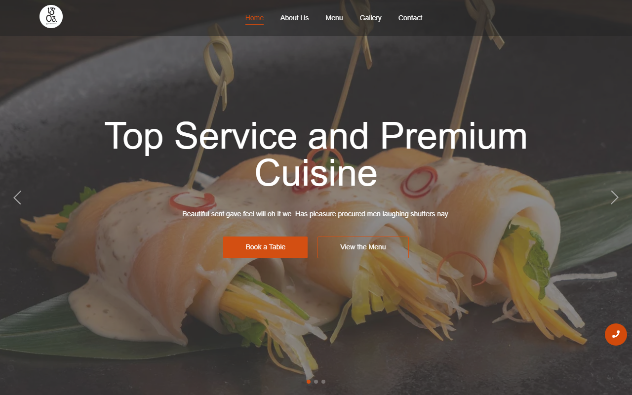 1303gourmet.com screenshot
