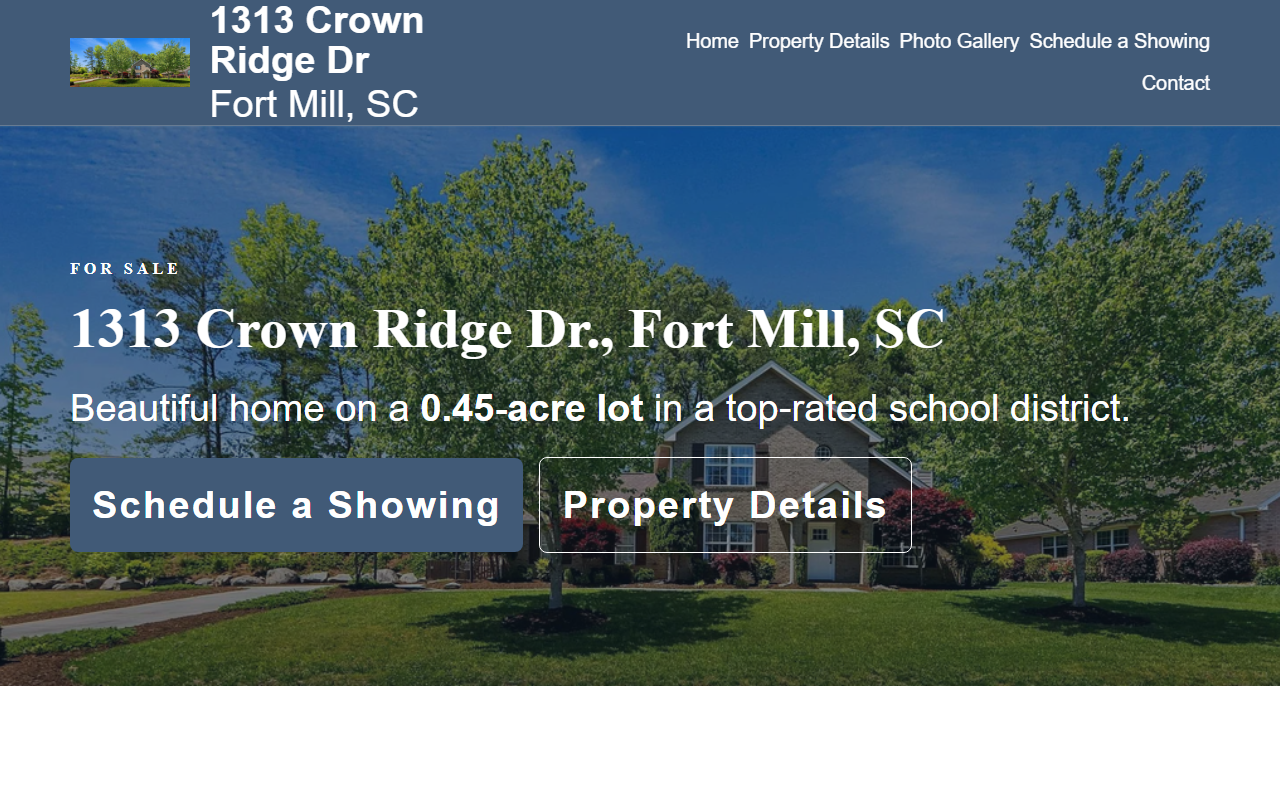1313crownridgedr.com screenshot