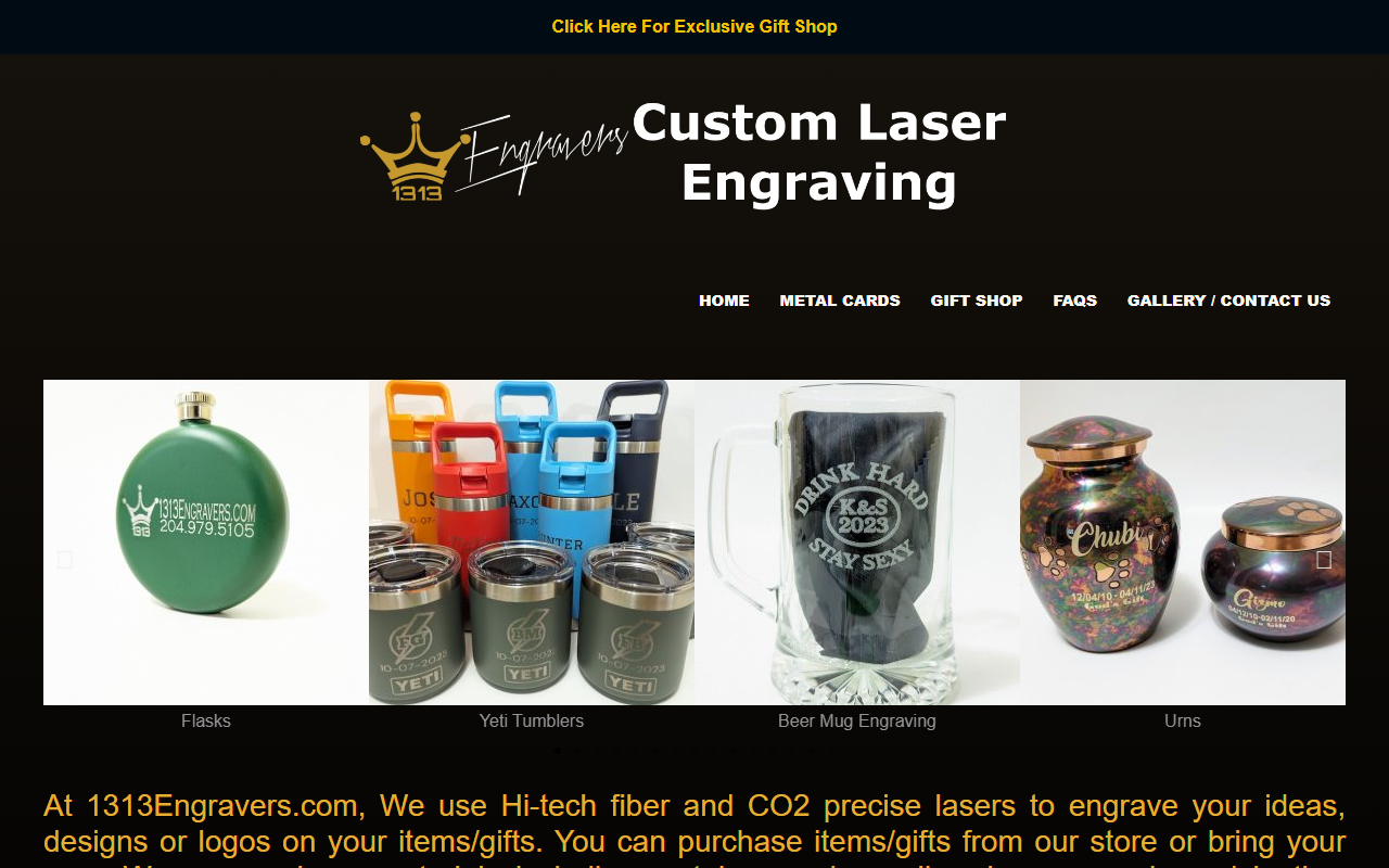 1313engravers.com screenshot