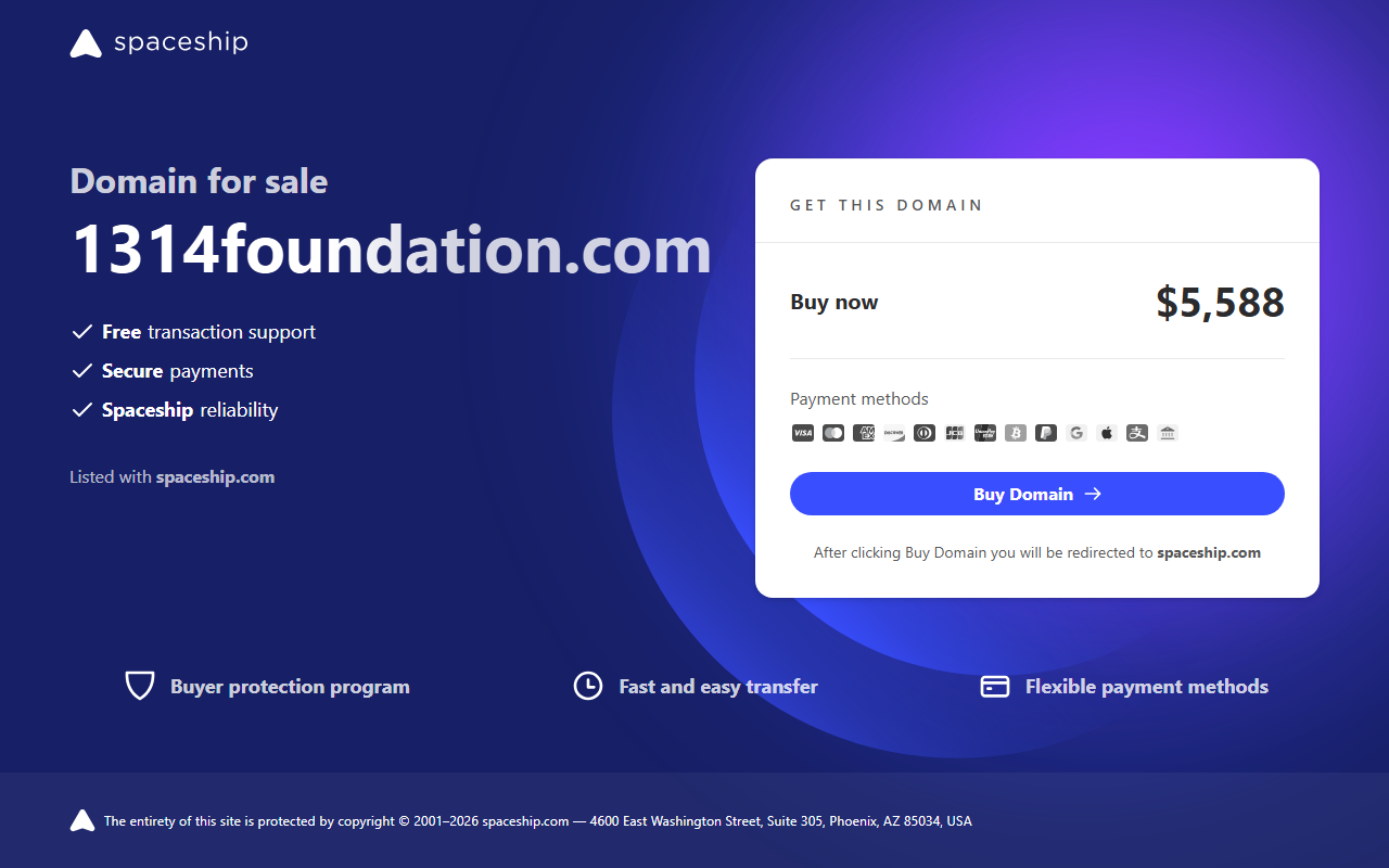 1314foundation.com screenshot