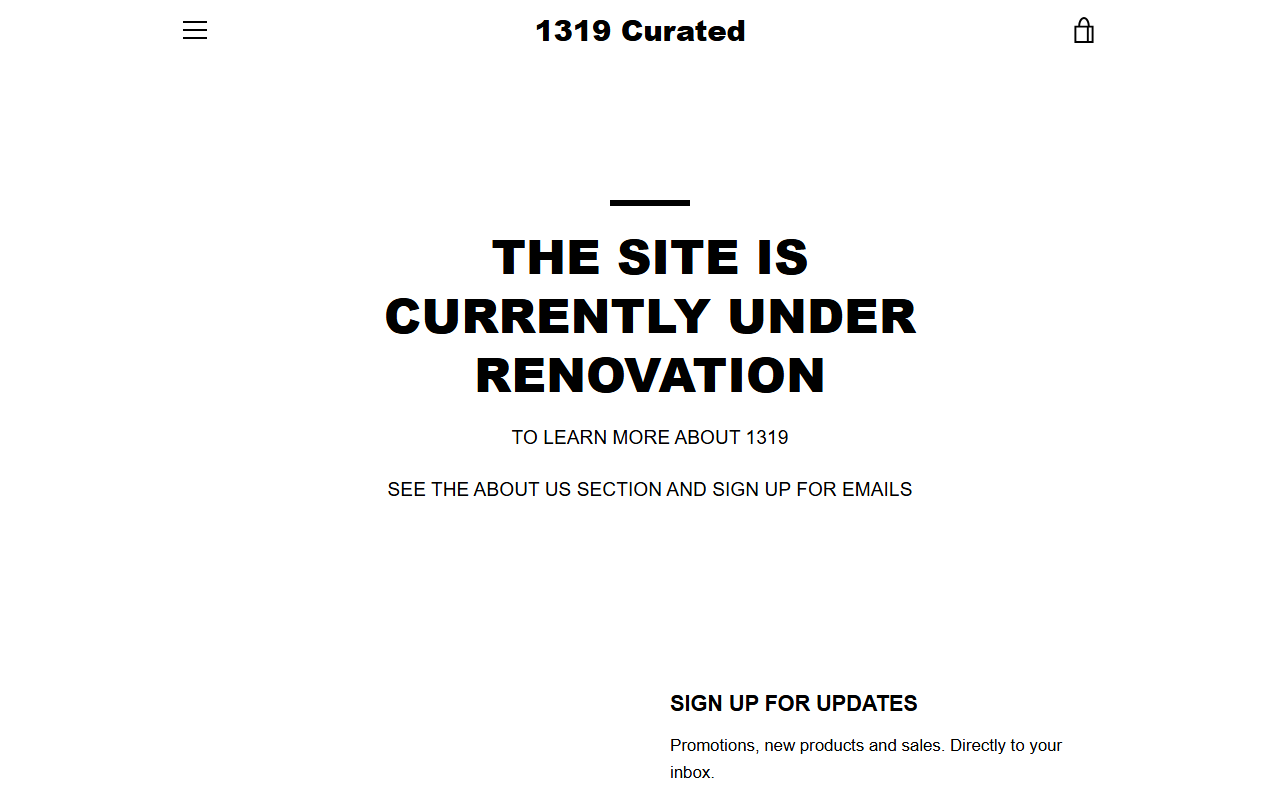 1319curated.com screenshot