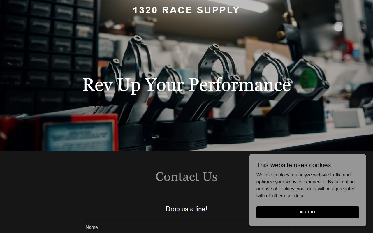1320racesupply.com screenshot