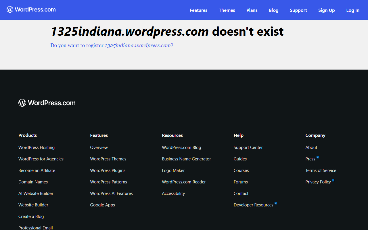 1325indiana.com screenshot