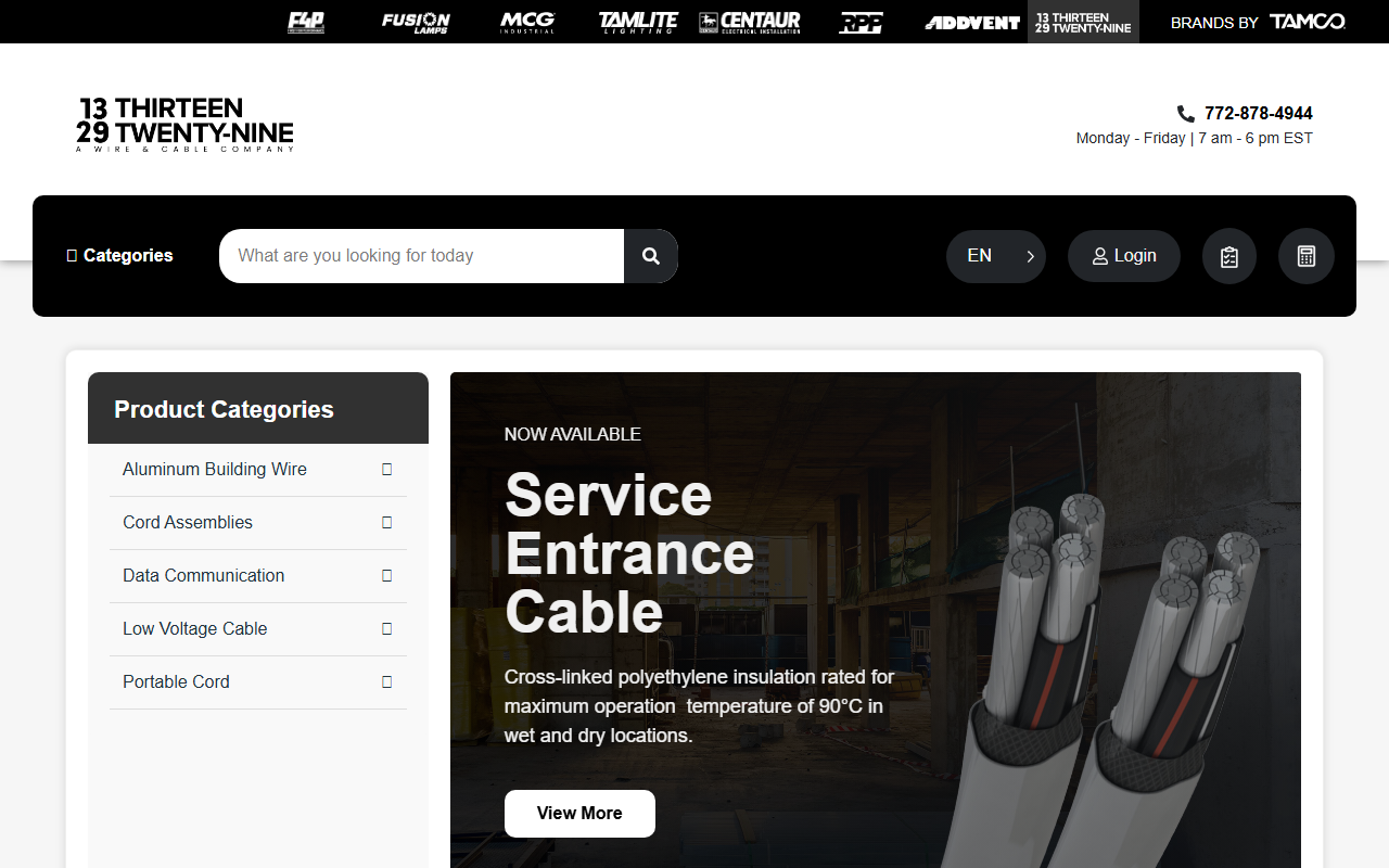 1329wireandcable.com screenshot