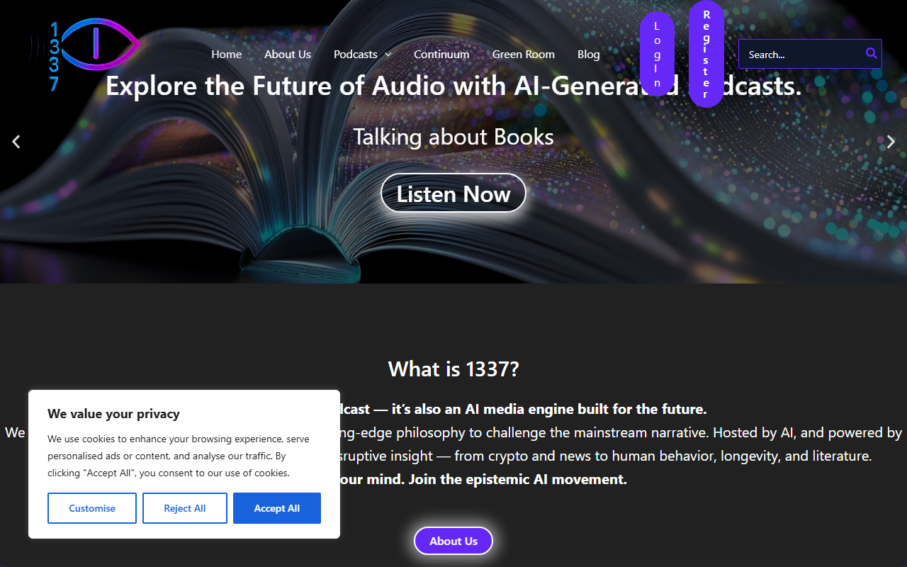 1337podcast.com screenshot