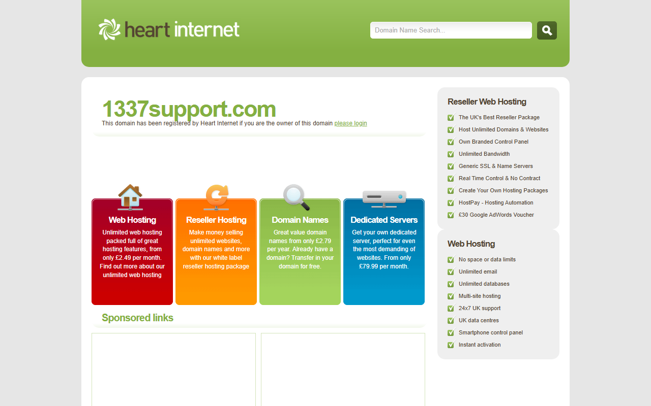 1337support.com screenshot
