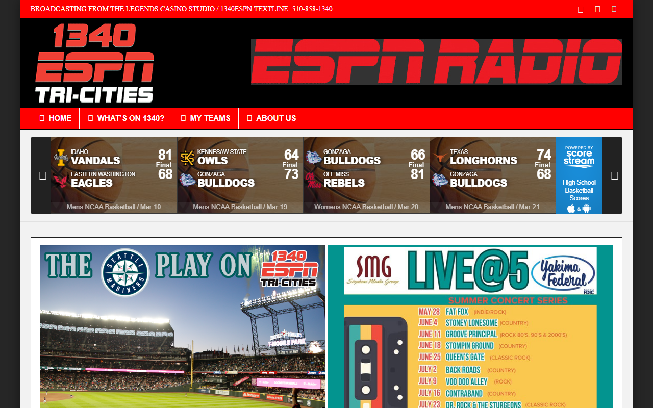 1340espnradio.com screenshot