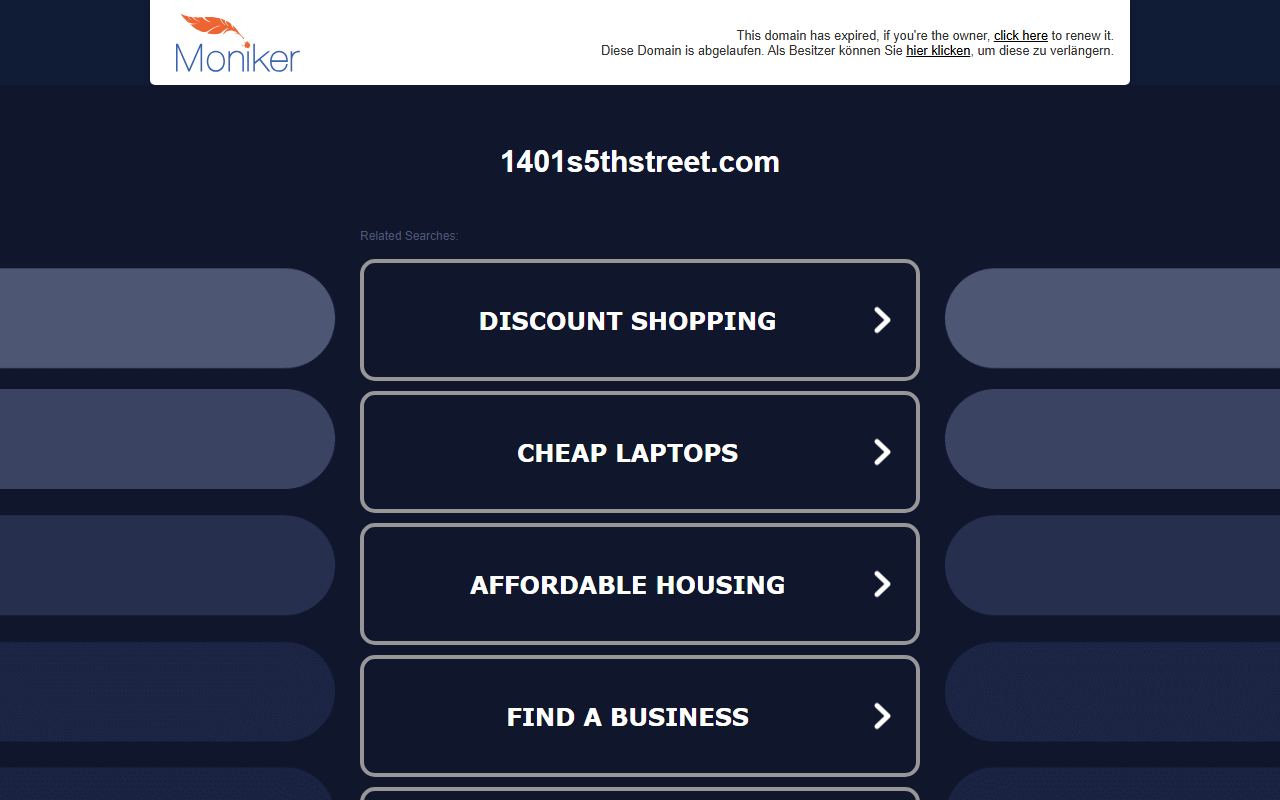 1401s5thstreet.com screenshot