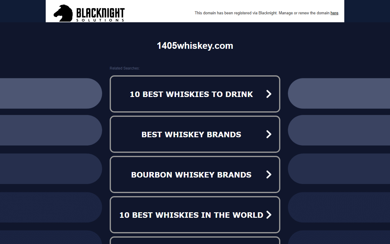 1405whiskey.com screenshot