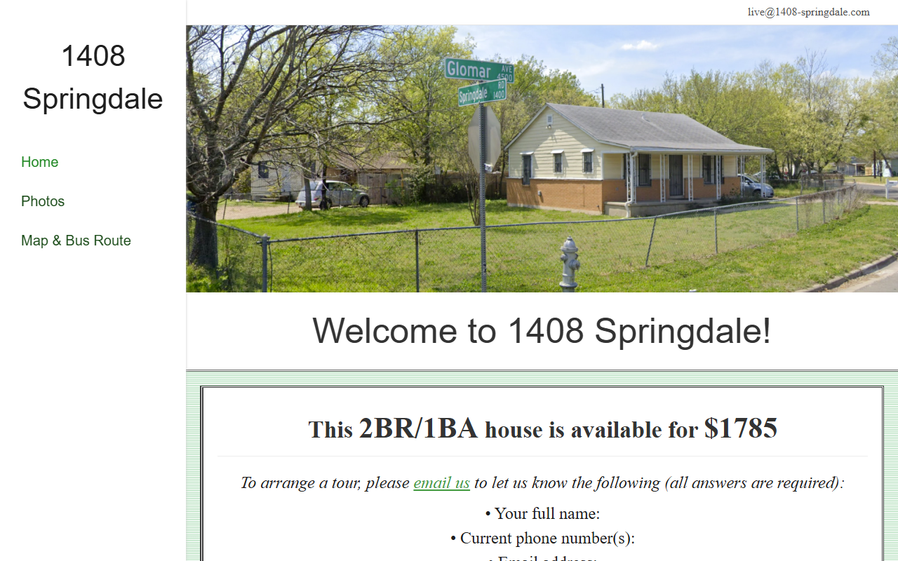 1408springdale.com screenshot