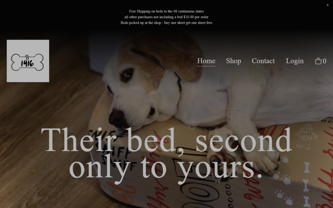 1416dogbeds.com screenshot