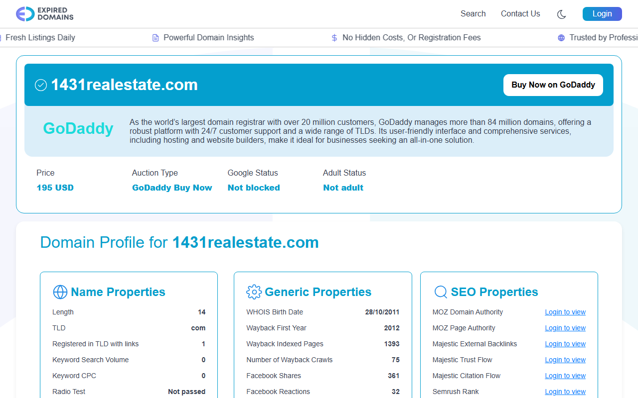 1431realestate.com screenshot