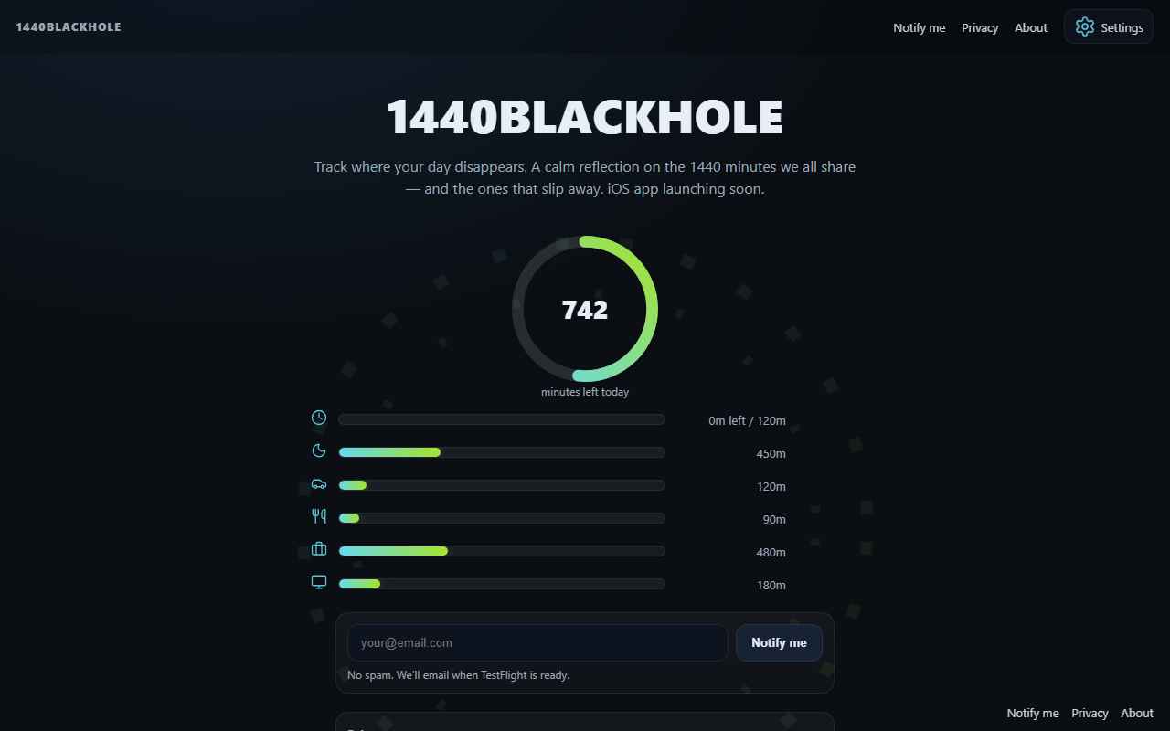 1440blackhole.com screenshot