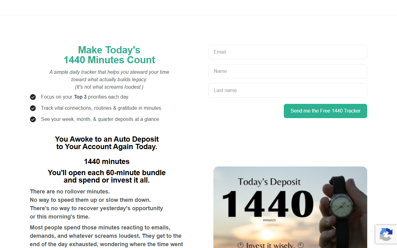 1440tracker.com screenshot