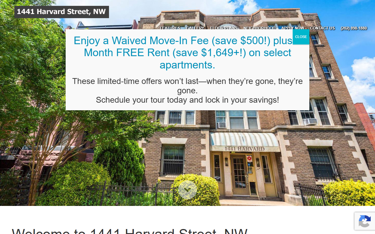 1441harvard.com screenshot