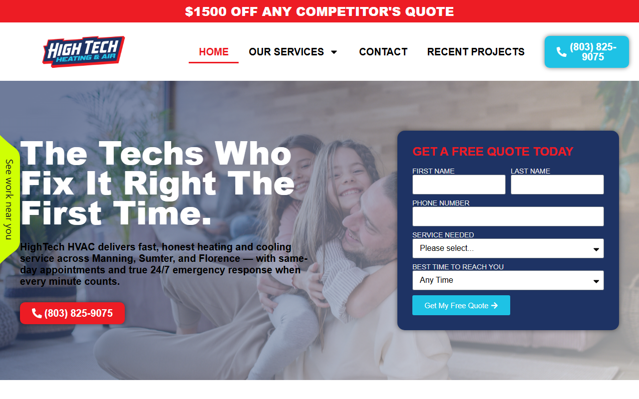 1500offhvac.com screenshot