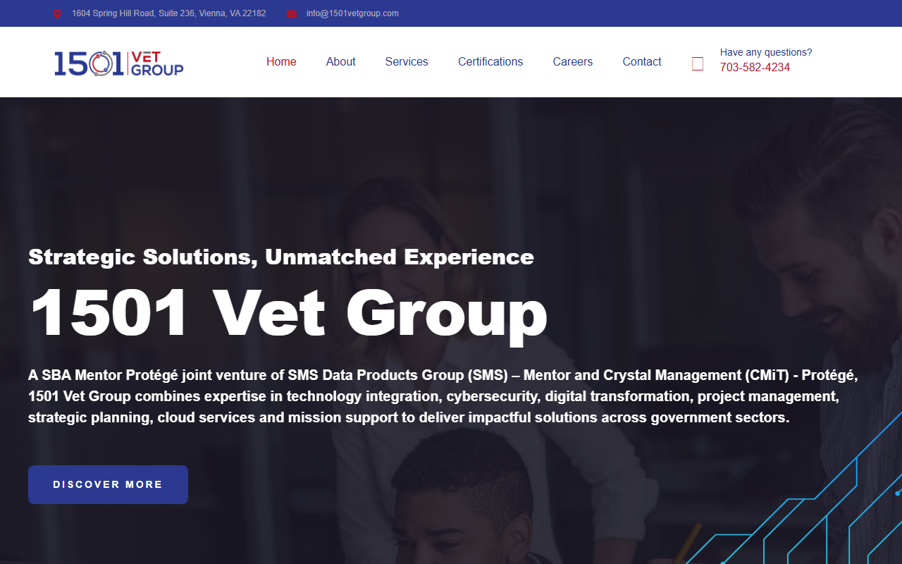 1501vetgroup.com screenshot