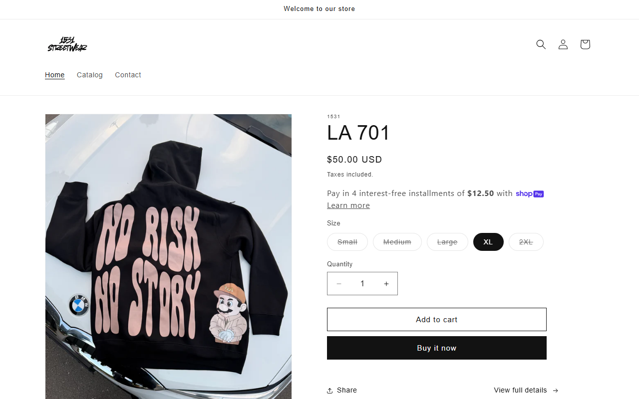1531streetwear.com screenshot