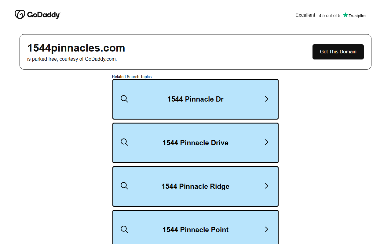 1544pinnacles.com screenshot