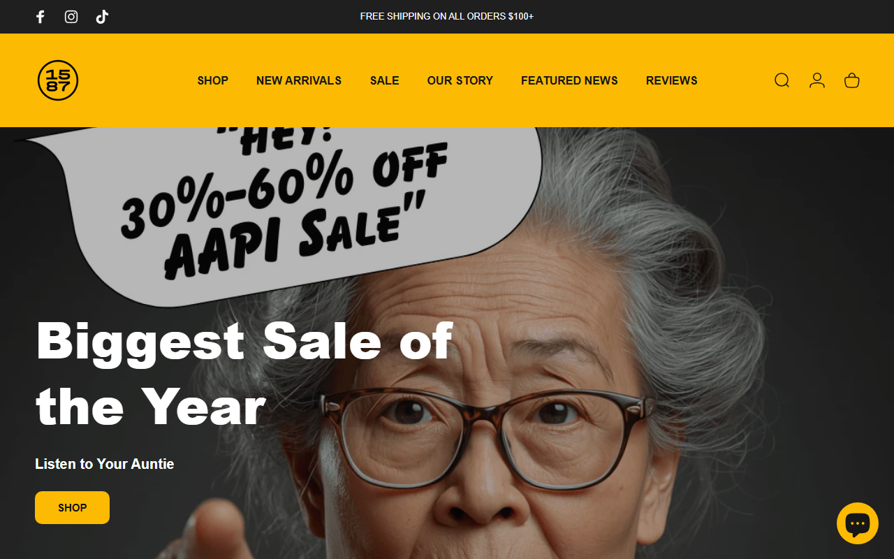 1587sneakers.com screenshot