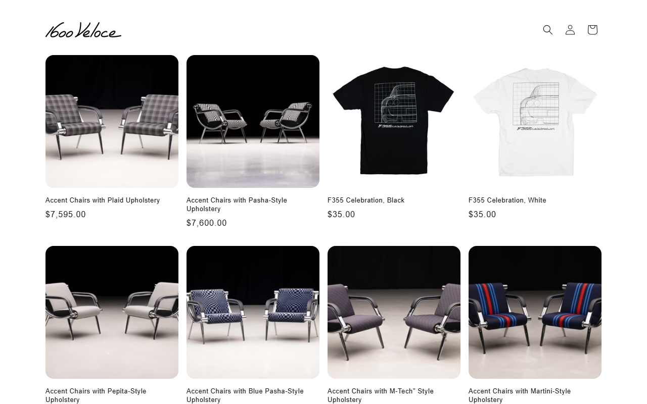 1600velocestore.com screenshot