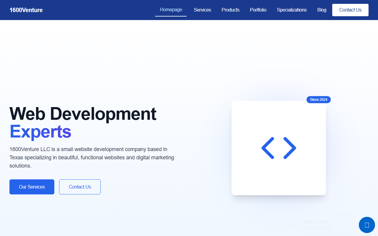 1600venture.com screenshot