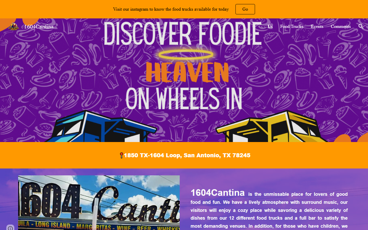 1604cantina.com screenshot