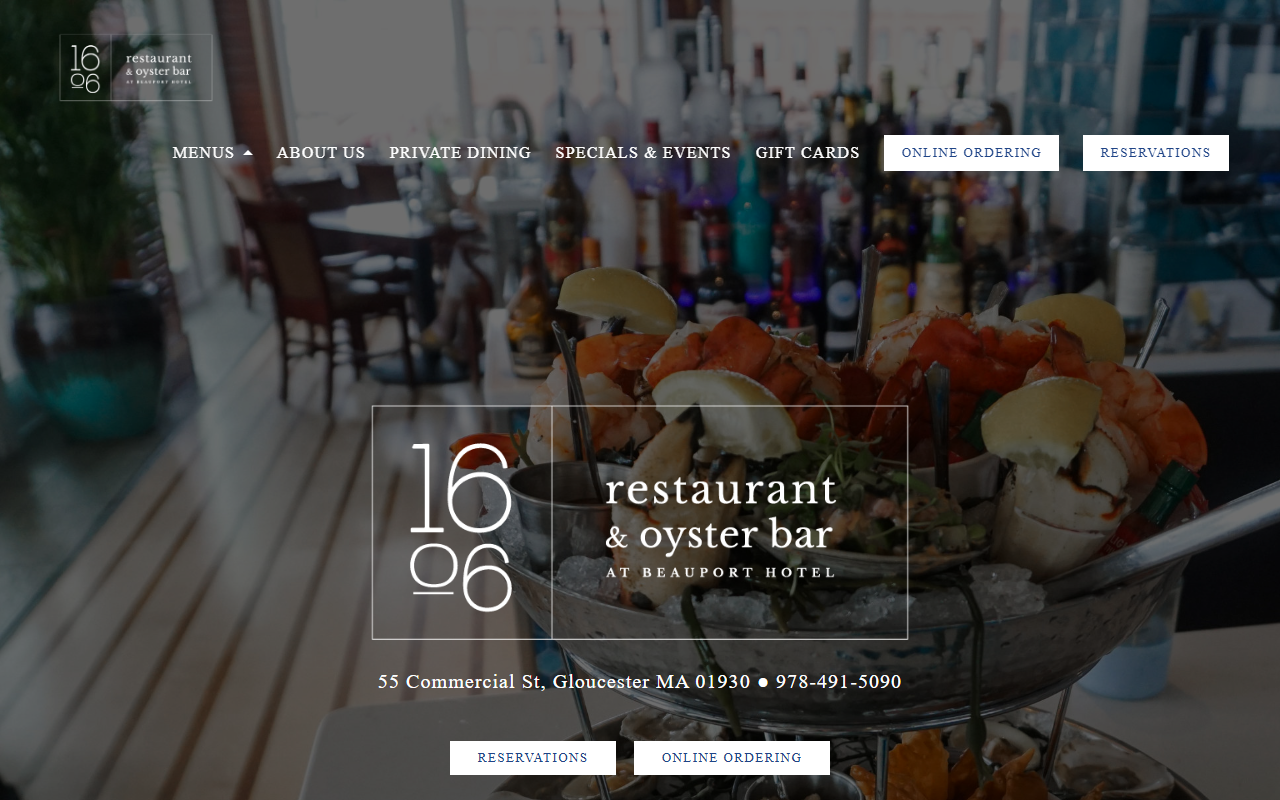1606restaurant.com screenshot