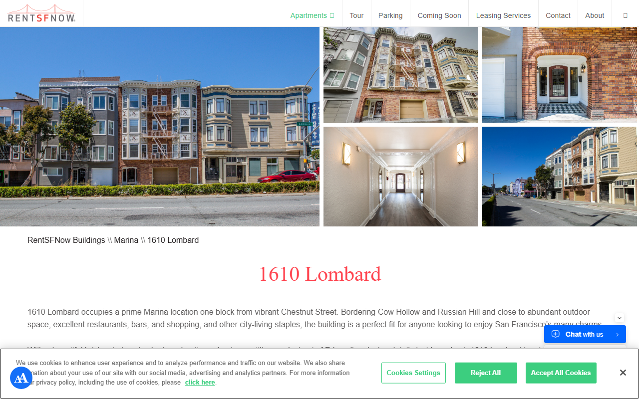 1610lombard.com screenshot