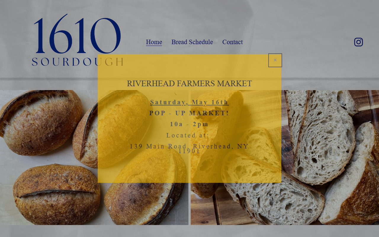1610sourdough.com screenshot