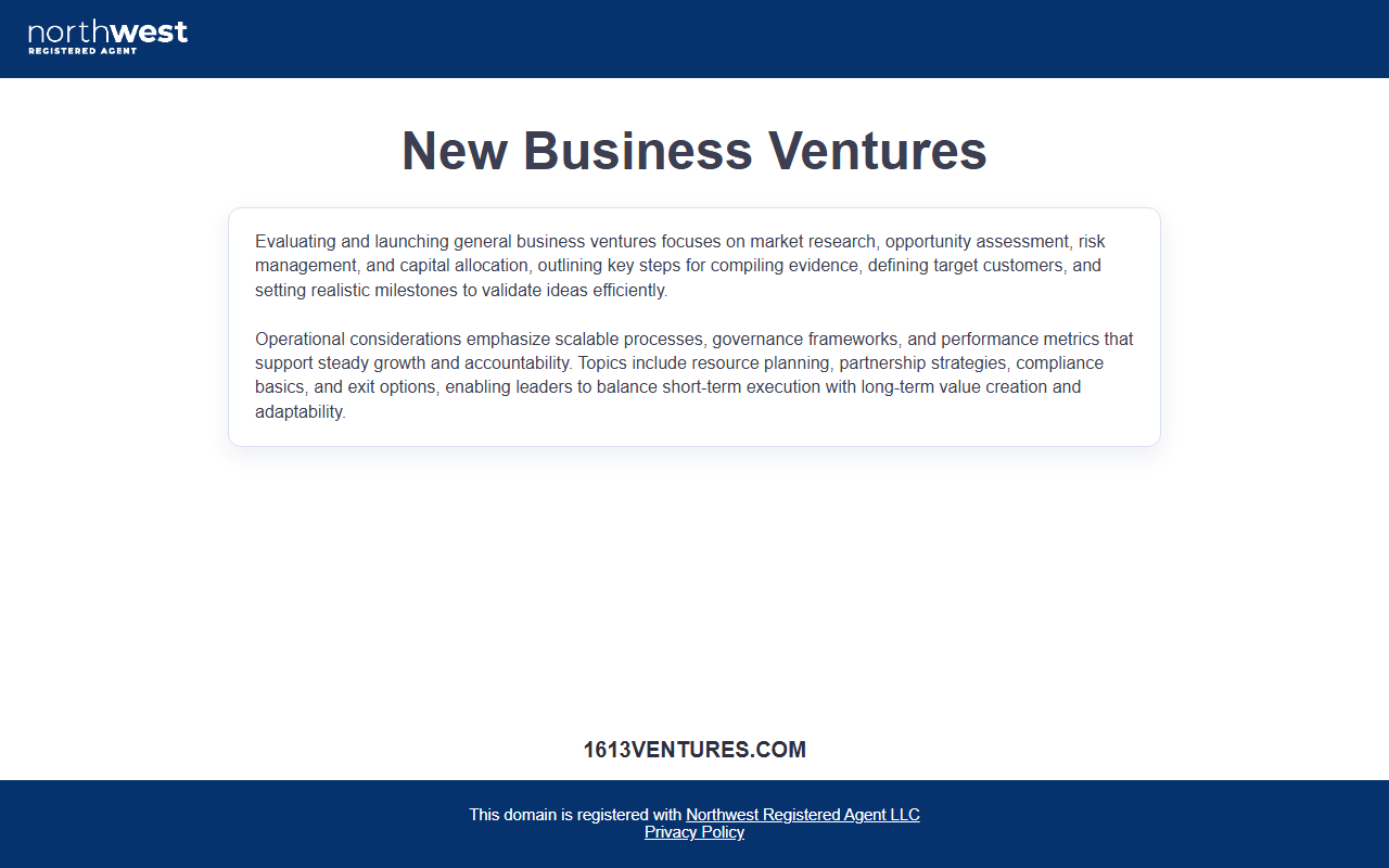 1613ventures.com screenshot