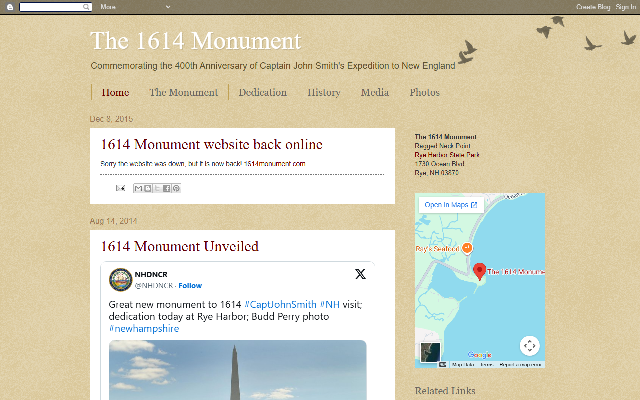 1614monument.com screenshot