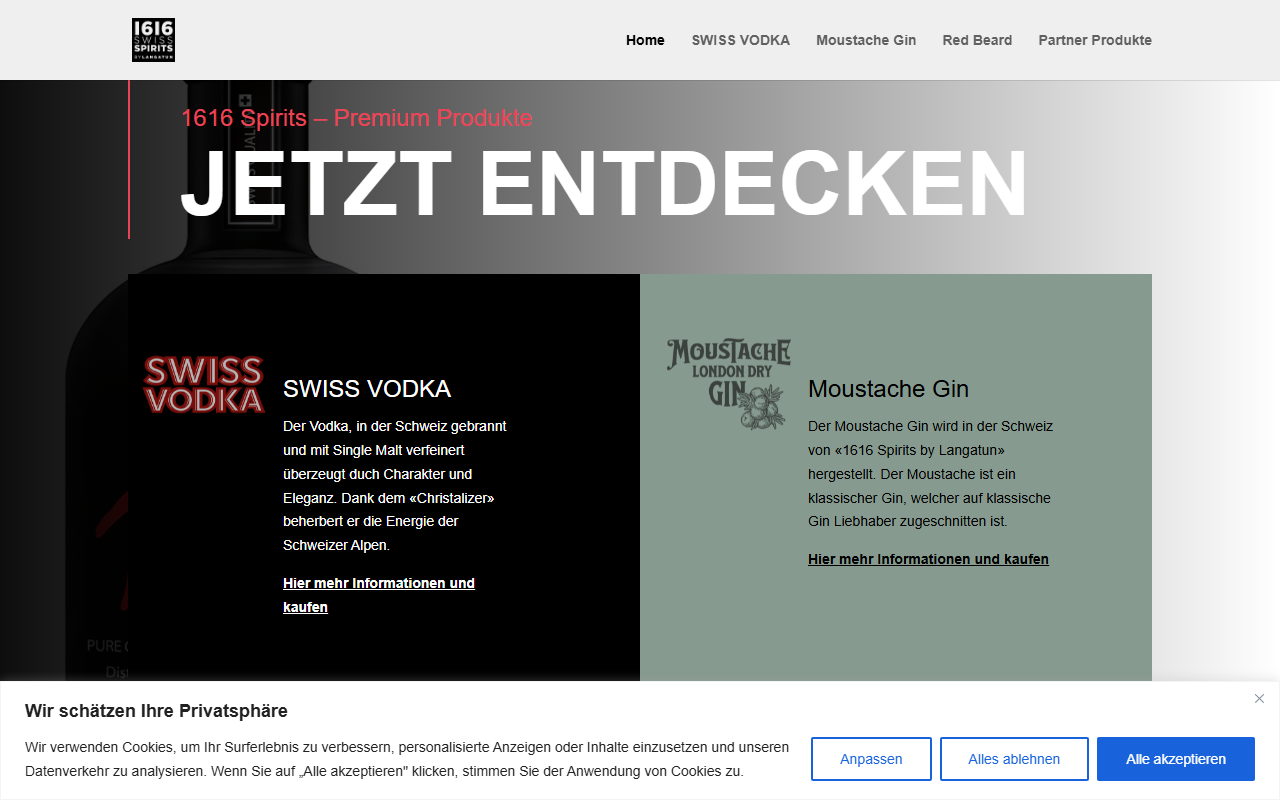 1616spirits.com screenshot